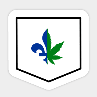 Fleur de lys Quebec weed pochette Sticker